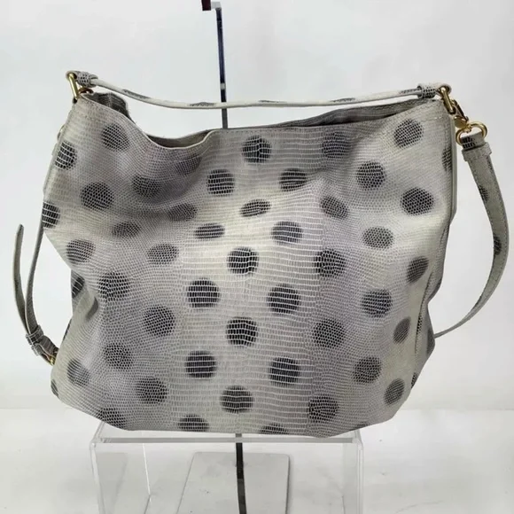 Marc Marc Jacob’s Great grey polkadot reptile embossed bag - Picture 2 of 5